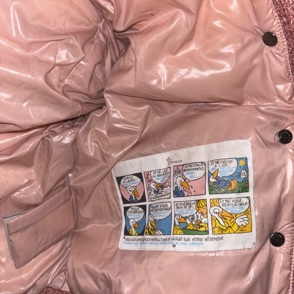 Moncler Shimmering Pink Puffer Jacket - Picture 5 of 5